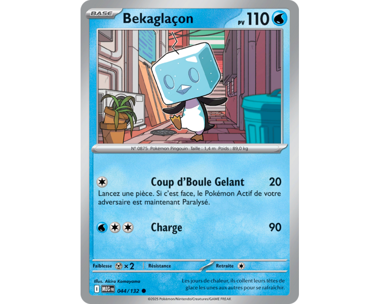 Bekaglaçon Pv 110 044/132 - Carte Commune Reverse - Méga-Évolution