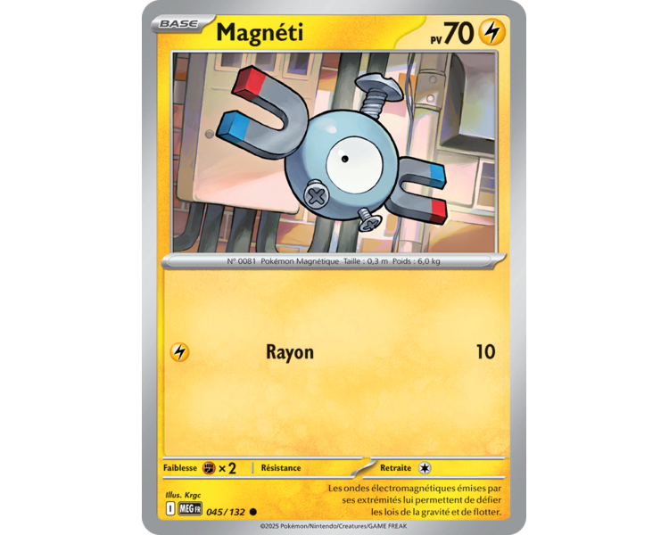 Magnéti Pv 70 045/132 - Carte Commune Reverse - Méga-Évolution