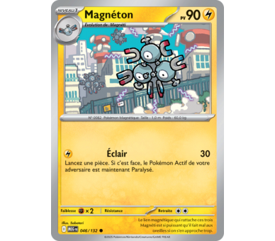 Magnéton Pv 90 046/132 - Carte Commune Reverse - Méga-Évolution