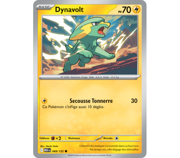 Dynavolt Pv 70 049/132 - Carte Commune - Méga-Évolution