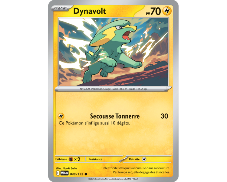 Dynavolt Pv 70 049/132 - Carte Commune - Méga-Évolution