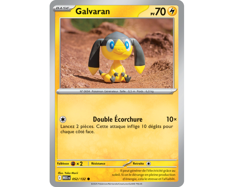 Galvaran Pv 70 052/132 - Carte Commune Reverse - Méga-Évolution