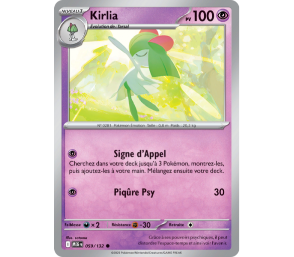 Kirlia Pv 100 059/132 - Carte Commune - Méga-Évolution