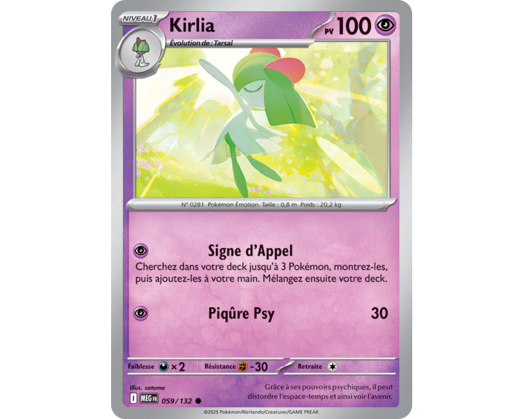 Kirlia Pv 100 059/132 - Carte Commune - Méga-Évolution