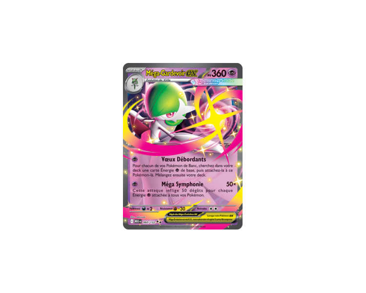 Méga-Gardevoir-ex Pv 360 60/132 - Carte Double Rare - Méga-Évolution