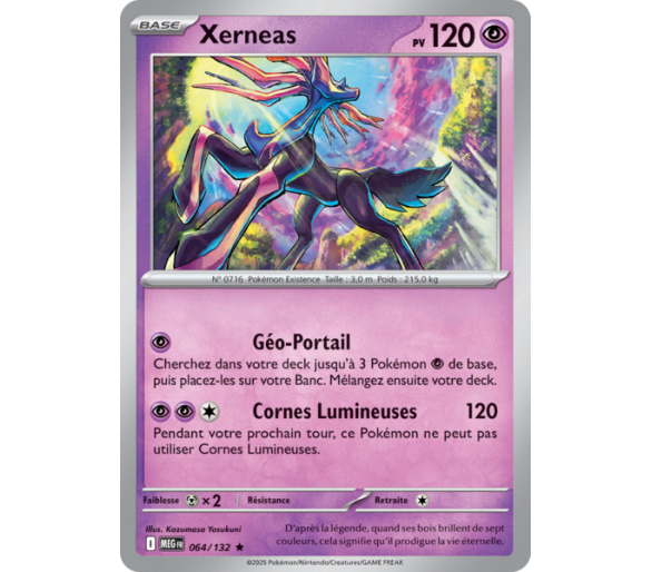 Xerneas Pv 120 064/132 - Carte Rare Holographique - Méga-Évolution
