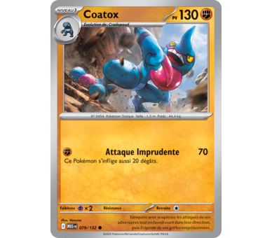 Coatox Pv 130 079/132 - Carte Commune Reverse - Méga-Évolution