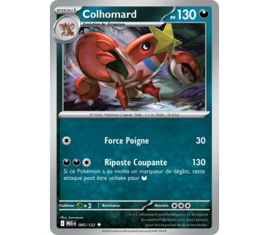Colhomard Pv 130 085/132 - Carte Peu Commune Reverse - Méga-Évolution