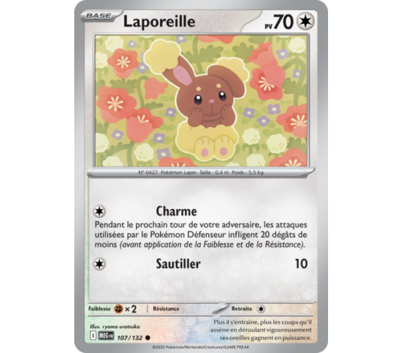 Laporeille Pv 70 107/132 - Carte Commune Reverse - Méga-Évolution