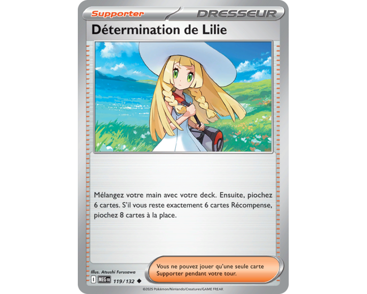Dresseur Détermination de Lilie 119/132 - Carte Peu Commune Reverse - Méga-Évolution