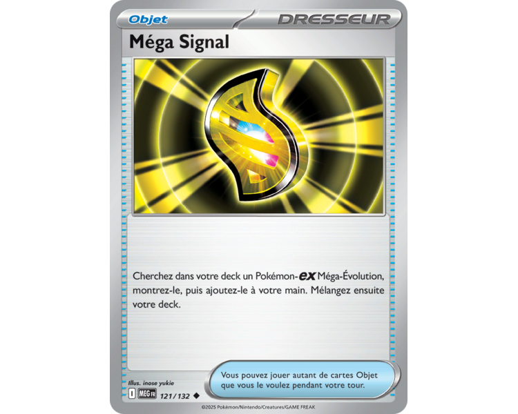 Objet Méga Signal 121/132 - Carte Peu Commune Reverse - Méga-Évolution