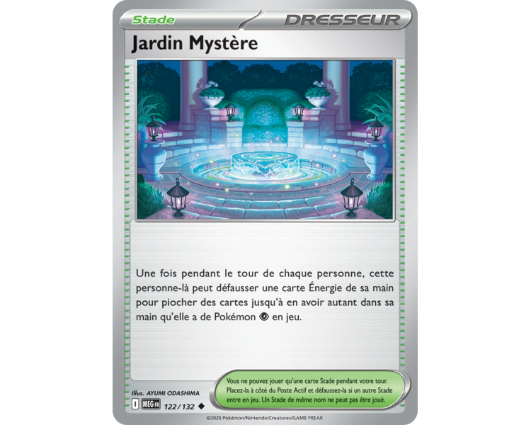 Stade Jardin Mystère 122/132 - Carte Peu Commune - Méga-Évolution