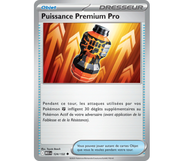 Objet Puissance Premium Pro 124/132 - Carte Peu Commune Reverse - Méga-Évolution