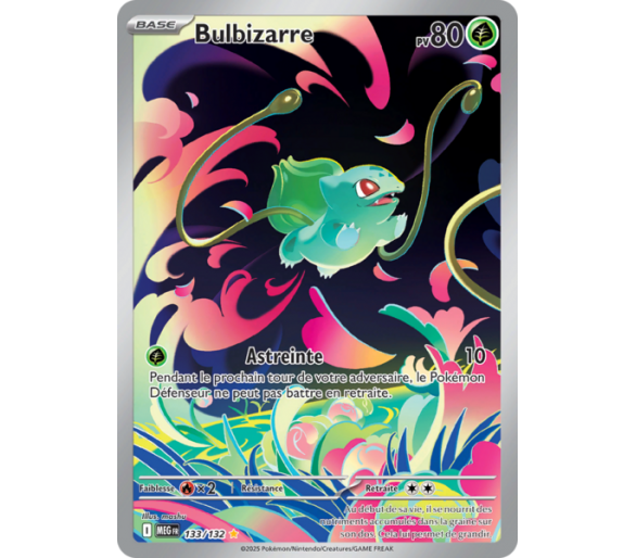 Bulbizarre Pv 80 133/132 - Carte Secrète Illustration Rare - Méga-Évolution