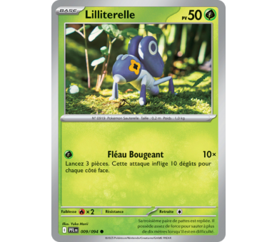 Lilliterelle Pv 50 009/094 - Carte Commune Reverse - Méga-Évolution Flammes Fantasmagoriques