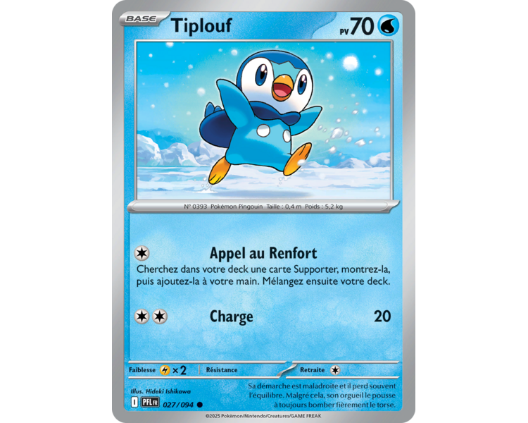 Tiplouf Pv 70 027/094 - Carte Commune Reverse - Méga-Évolution Flammes Fantasmagoriques