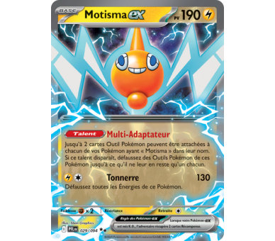 Motisma ex Pv 190 029/094 - Carte Double Rare - Méga-Évolution Flammes Fantasmagoriques
