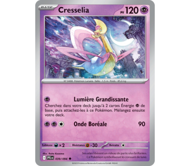 Cresselia Pv 120 039/094 - Carte Peu Commune Reverse - Méga-Évolution Flammes Fantasmagoriques
