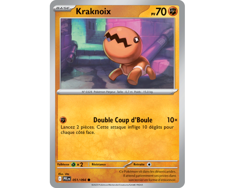 Kraknoix Pv 70 050/094 - Carte Commune Reverse - Méga-Évolution Flammes Fantasmagoriques