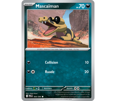 Mascaïman Pv 70 064/094 - Carte Commune Reverse - Méga-Évolution Flammes Fantasmagoriques