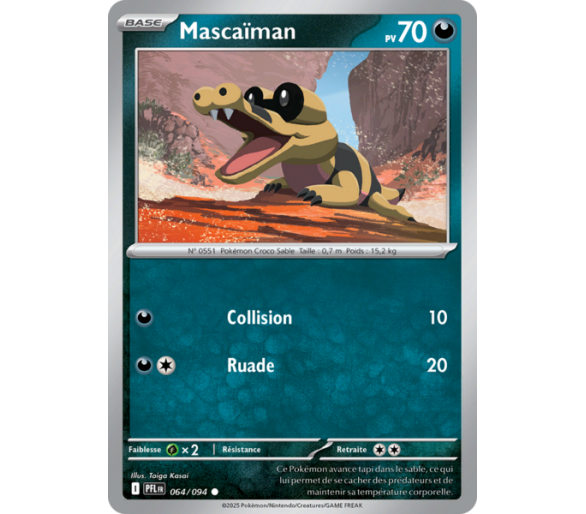 Mascaïman Pv 70 064/094 - Carte Commune Reverse - Méga-Évolution Flammes Fantasmagoriques