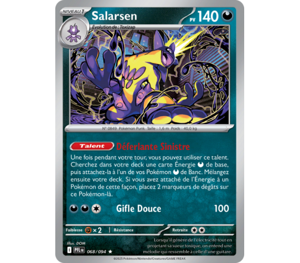 Salarsen Pv 140 068/094 - Carte Rare Holographique - Méga-Évolution Flammes Fantasmagoriques