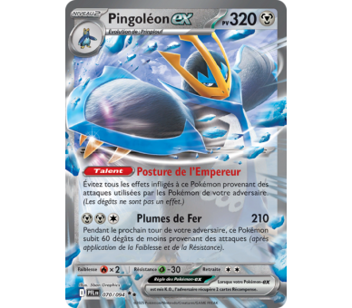 Pingoléon-ex Pv 320 070/094 - Carte Double Rare - Méga-Évolution Flammes Fantasmagoriques