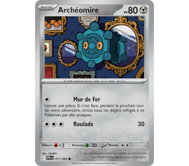 Archéomire Pv 80 71/094 - Carte Commune Reverse - Méga-Évolution Flammes Fantasmagoriques