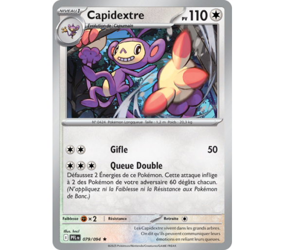 Capidextre Pv 110 79/094 - Carte Rare Holographique - Méga-Évolution Flammes Fantasmagoriques