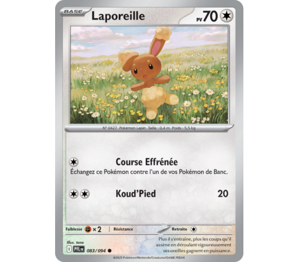 Laporeille Pv 70 83/094 - Carte Commune Reverse - Méga-Évolution Flammes Fantasmagoriques