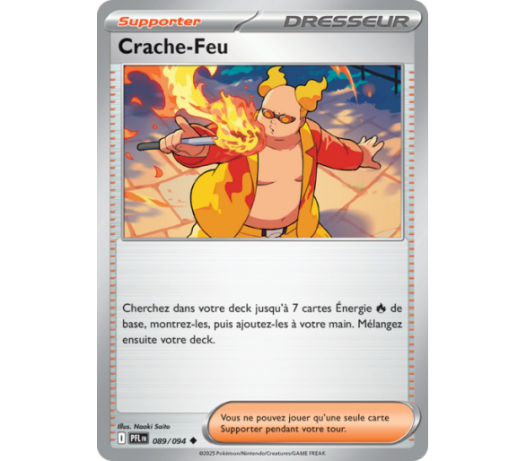 Dresseur Crache-Feu 89/094 - Carte Peu Commune - Méga-Évolution Flammes Fantasmagoriques