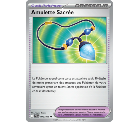 Outil Amulette Sacrée 093/094 - Carte Peu Commune Reverse - Méga-Évolution Flammes Fantasmagoriques