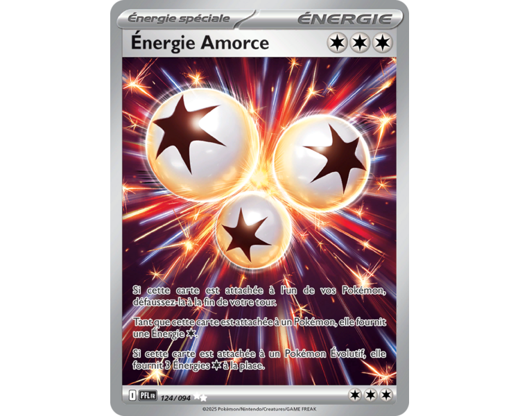 Énergie Amorce Full Art 124/094 - Carte Ultra Rare Secrète - Méga-Évolution Flammes Fantasmagoriques
