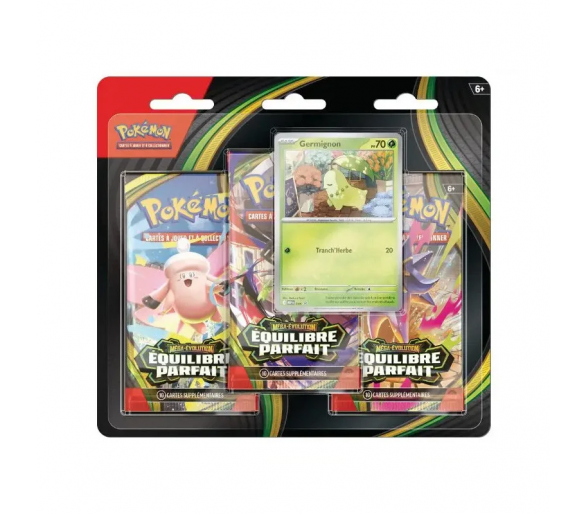 Pack de 3 Boosters Sous Blister Germignon - Méga Évolution Équilibre Parfait - FR
