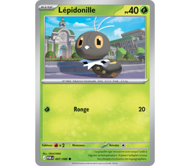 Lépidonille Pv 40 007/88 - Carte Commune Reverse - Méga-Évolution Équilibre Parfait