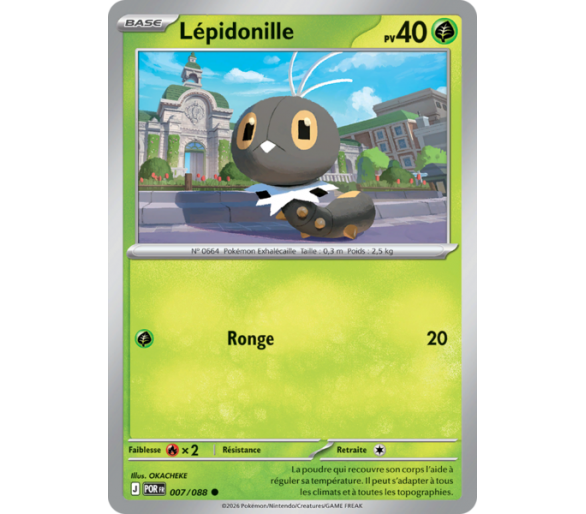 Lépidonille Pv 40 007/88 - Carte Commune Reverse - Méga-Évolution Équilibre Parfait