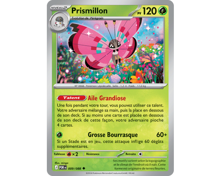 Prismillon Pv 120 009/88 - Carte Peu Commune Reverse - Méga-Évolution Équilibre Parfait