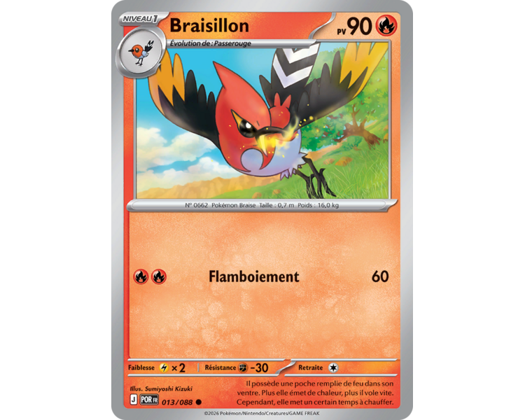 Braisillon Pv 90 013/88 - Carte Commune Reverse - Méga-Évolution Équilibre Parfait