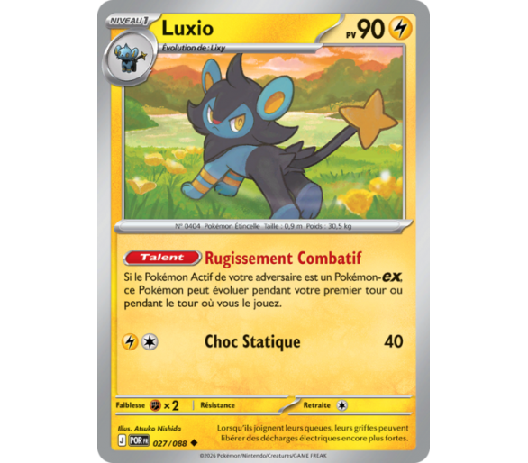 Luxio Pv 90 027/88 - Carte Peu Commune - Méga-Évolution Équilibre Parfait