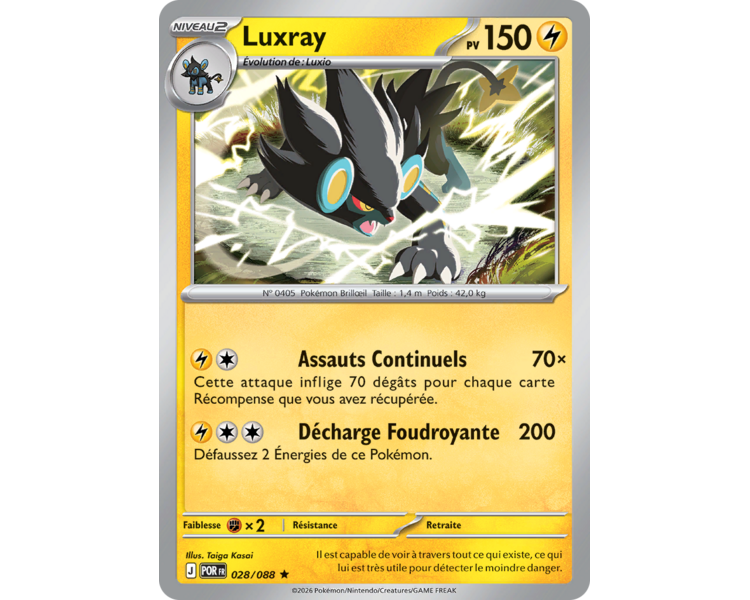 Luxray Pv 150 028/88 - Carte Rare Holographique - Méga-Évolution Équilibre Parfait