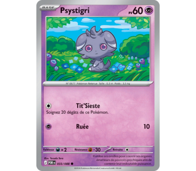 Psystigri Pv 60 033/88 - Carte Commune Reverse - Méga-Évolution Équilibre Parfait