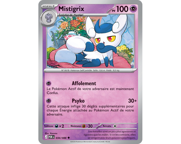 Mistigrix Pv 100 034/88 - Carte Peu Commune Reverse - Méga-Évolution Équilibre Parfait