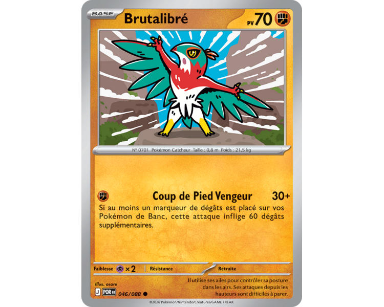 Brutalibré Pv 70 046/88 - Carte Commune Reverse - Méga-Évolution Équilibre Parfait