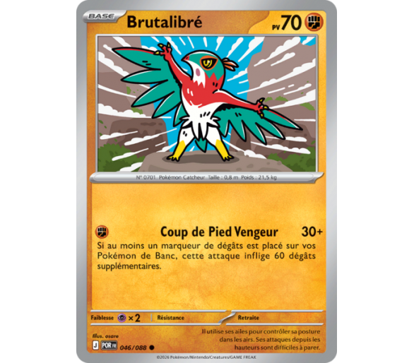 Brutalibré Pv 70 046/88 - Carte Commune - Méga-Évolution Équilibre Parfait