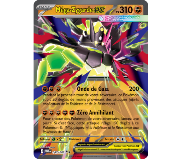 Méga-Zygarde-ex Pv 310 047/88 - Carte Double Rare - Méga-Évolution Équilibre Parfait
