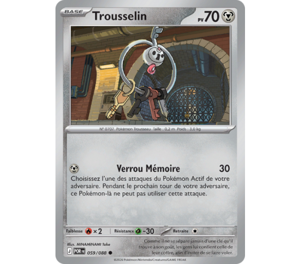 Trousselin Pv 70 059/88 - Carte Commune Reverse - Méga-Évolution Équilibre Parfait