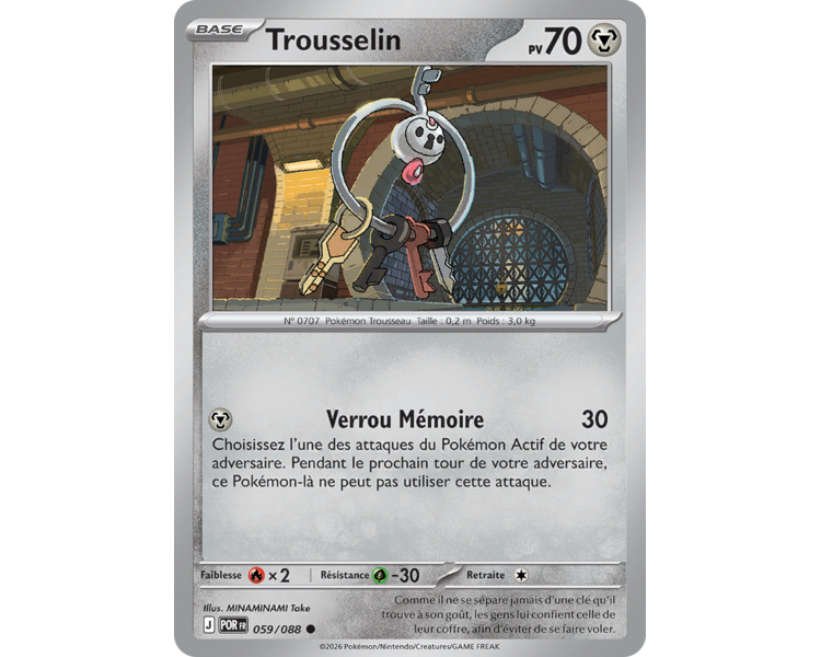 Trousselin Pv 70 059/88 - Carte Commune Reverse - Méga-Évolution Équilibre Parfait
