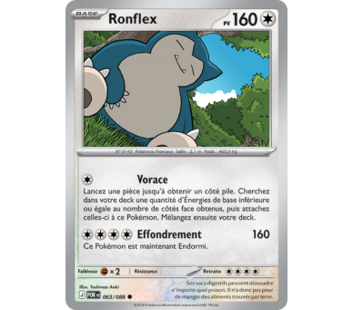 Ronflex Pv 160 063/88 - Carte Commune Reverse - Méga-Évolution Équilibre Parfait