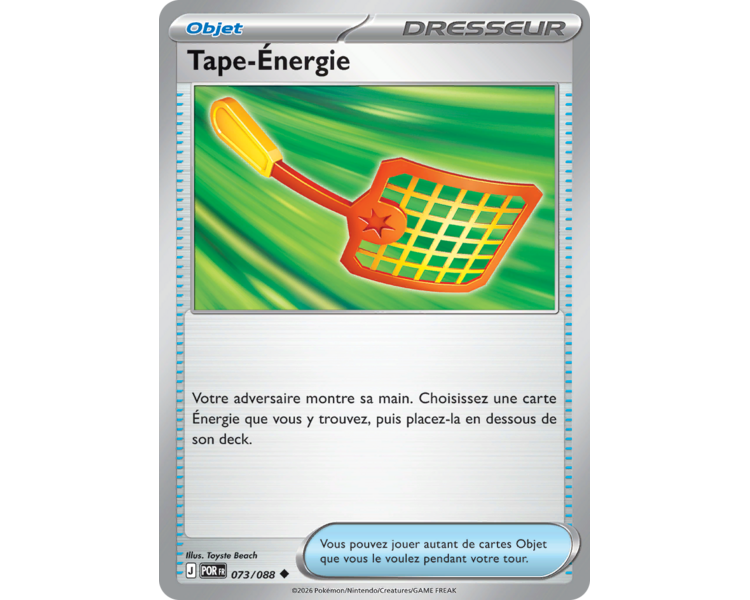 Objet Tape-Énergie 73/88 - Carte Peu Commune Reverse - Méga-Évolution Équilibre Parfait