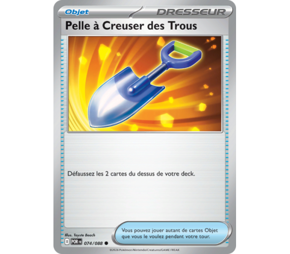 Objet Pelle à Creuser des Trous 74/88 - Carte Commune Reverse - Méga-Évolution Équilibre Parfait